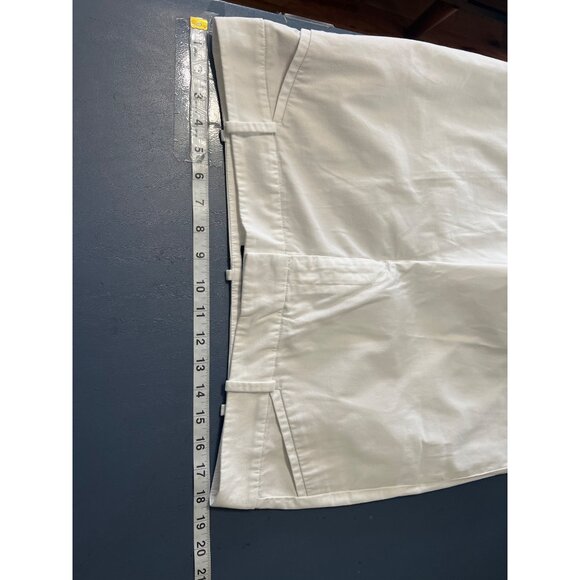 Talbots Womens White Cotton Spandex Blend Shorts 14P Stretch Vacation - Picture 2 of 11